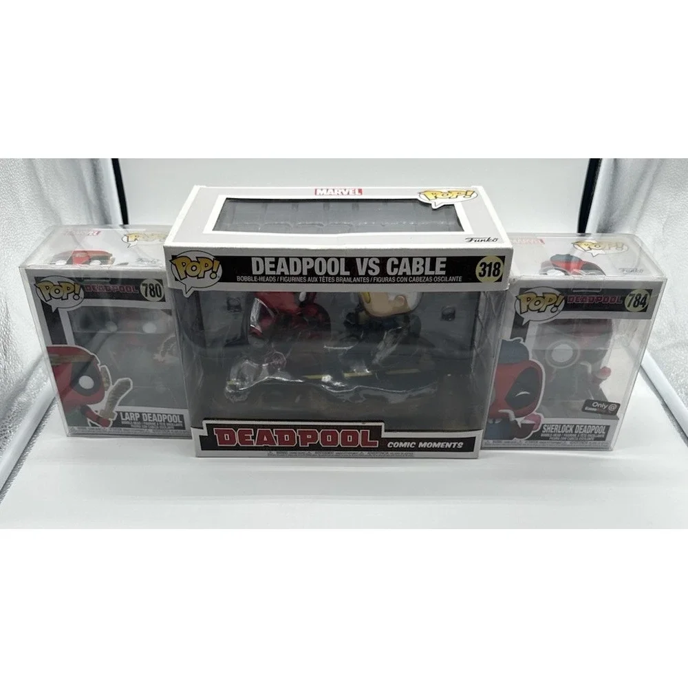 FUNKO POP MARVEL DEADPOOL LOT OF 10 EXCLUSIVES + DEADPOOL VS CABLE #318